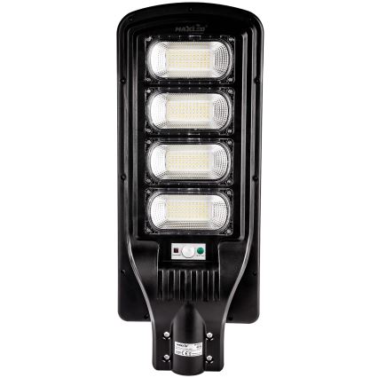Dimmbare LED-Solar-Straßenlaterne mit Sensor LED/240W/6V 6500K IP65 schwarz + Fernbedienung