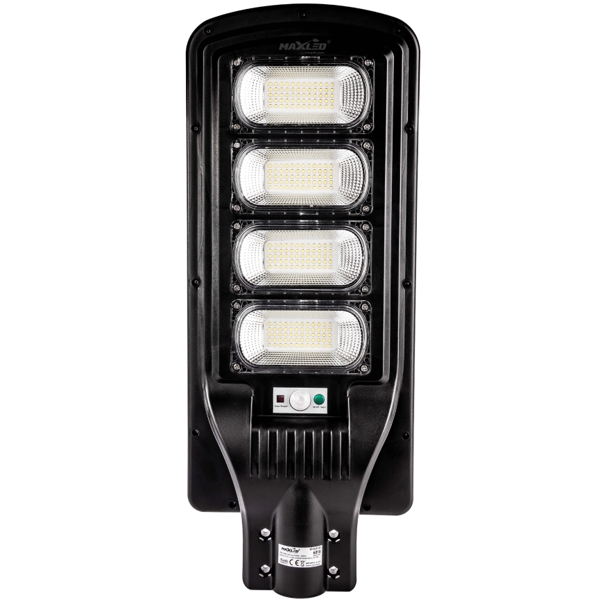 Dimmbare LED-Solar-Straßenlaterne mit Sensor LED/240W/6V 6500K IP65 schwarz + Fernbedienung