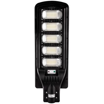 Dimmbare LED-Solar-Straßenlaterne mit Sensor LED/300W/6V 6500K IP65 schwarz + Fernbedienung
