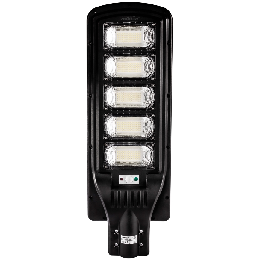 Dimmbare LED-Solar-Straßenlaterne mit Sensor LED/300W/6V 6500K IP65 schwarz + Fernbedienung