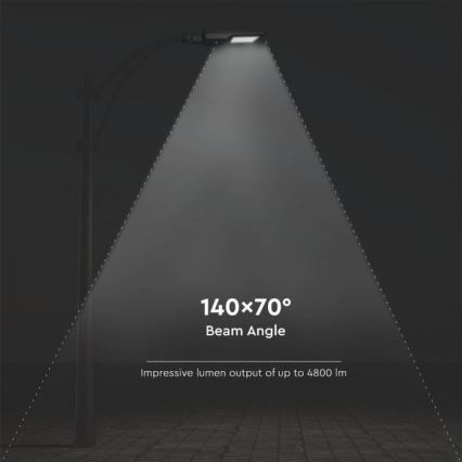 LED-Solar-Straßenlaterne mit Sensor LED/40W/9,6V IP65 6000K 12000 mAh + Fernbedienung