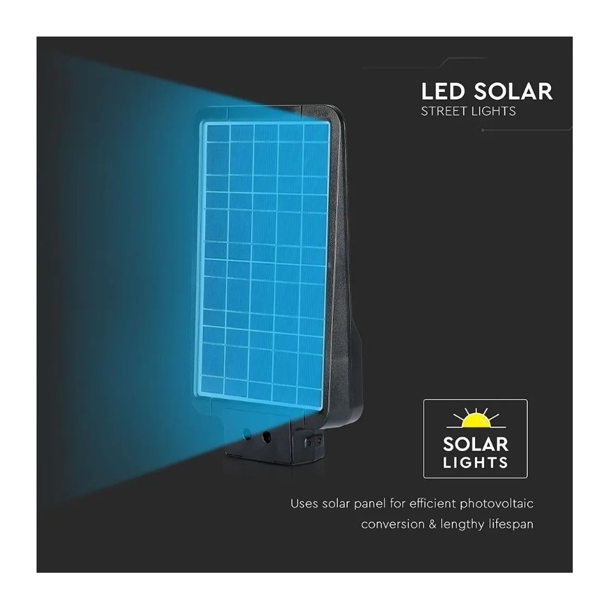 LED-Solar-Straßenleuchte mit Sensor LED/15W/7,4V 4000K IP65 10800 mAh