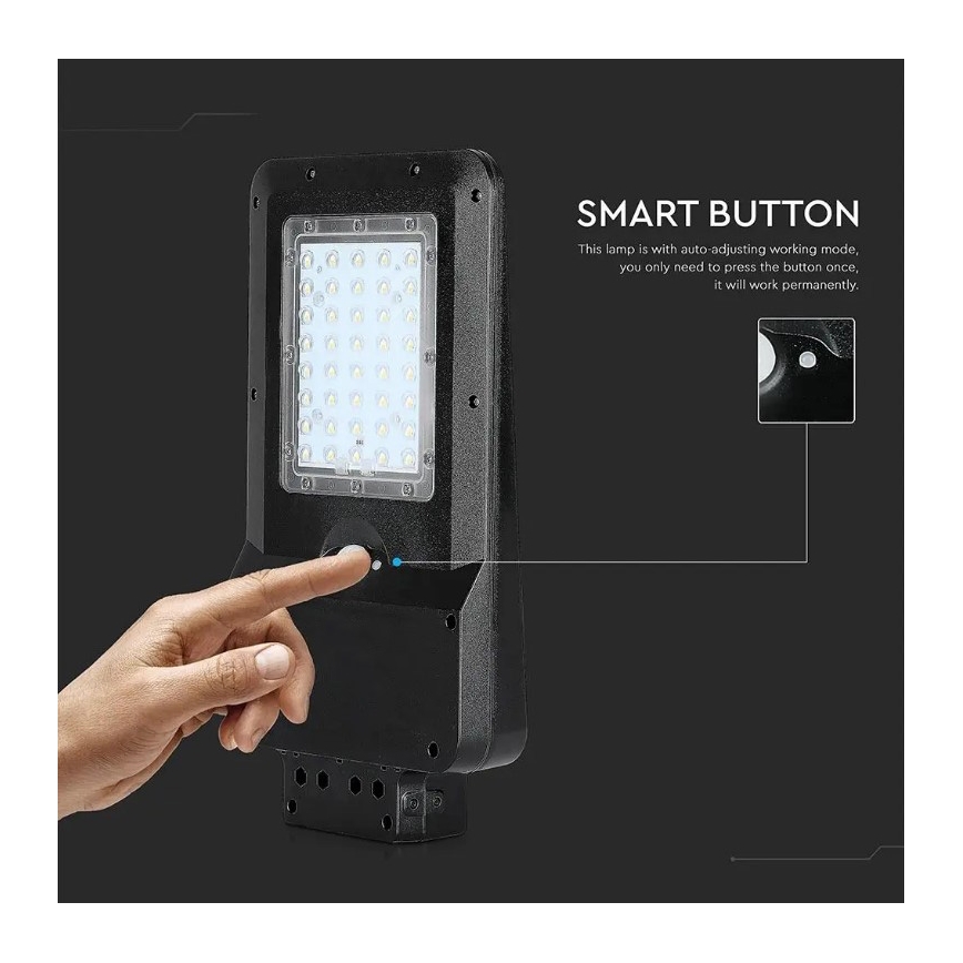 LED-Solar-Straßenleuchte mit Sensor LED/15W/7,4V 6000K IP65 5400 mAh