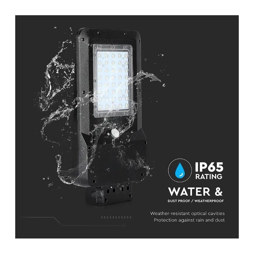 LED-Solar-Straßenleuchte mit Sensor LED/15W/7,4V 6000K IP65 5400 mAh