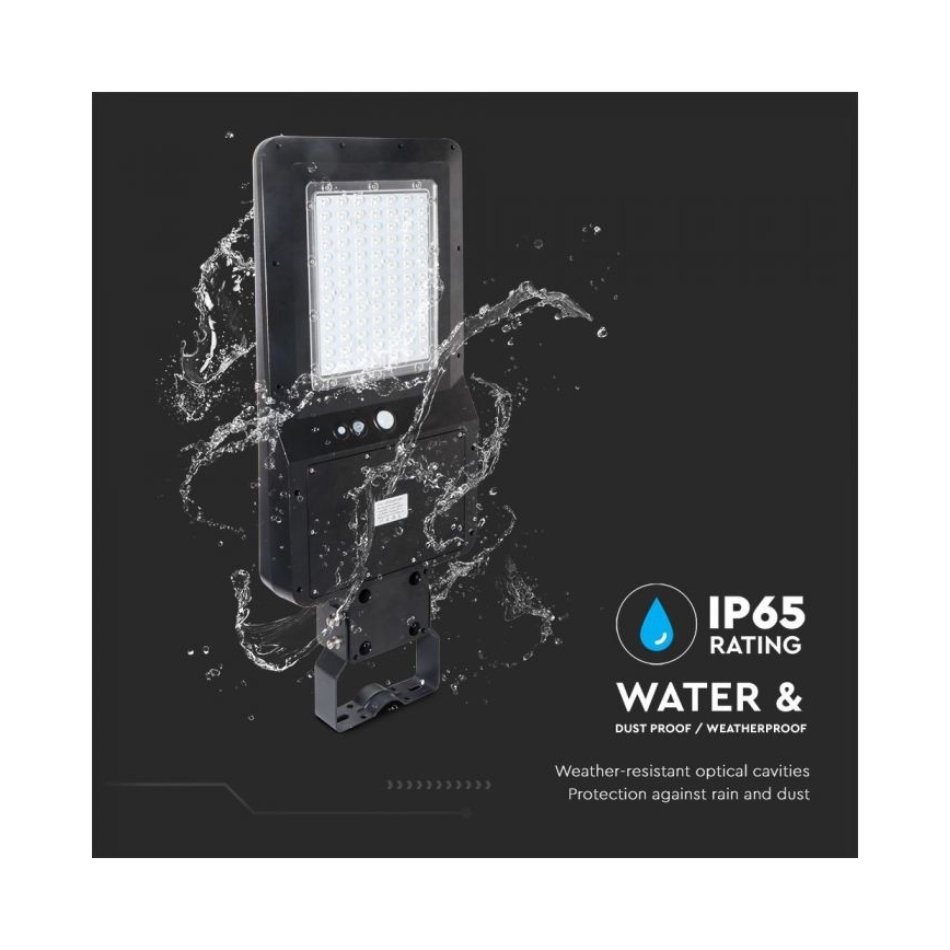 LED Solar-Straßenleuchte mit Sensor LED/40W/9,6V IP65 4000K + Fernbedienung