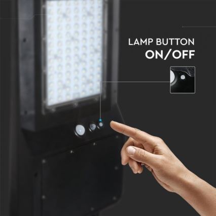 LED Solar-Straßenleuchte mit Sensor LED/40W/9,6V IP65 4000K + Fernbedienung
