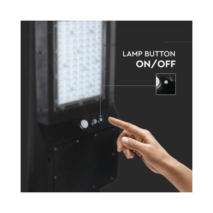 LED Solar-Straßenleuchte mit Sensor LED/40W/9,6V IP65 4000K + Fernbedienung