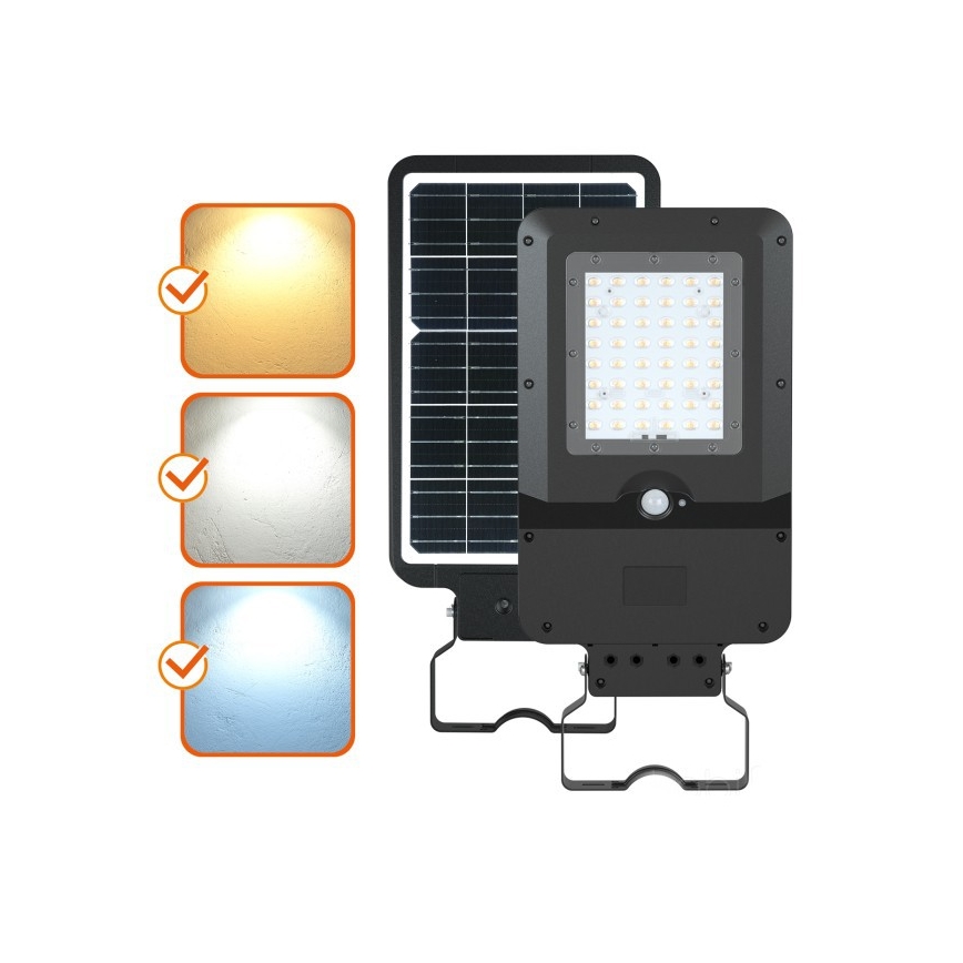 LED-Solar-Straßenleuchte mit Sensor STREET LED/20W/7,4V 3000/4000/6000K IP65 5400 mAh