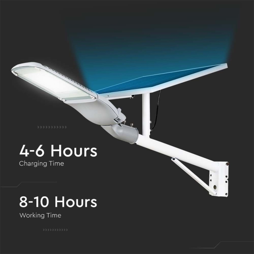Dimmbare LED-Solar-Straßenleuchte SAMSUNG CHIP LED/50W/6,4V 4000K IP65 30000 mAh + Fernbedienung
