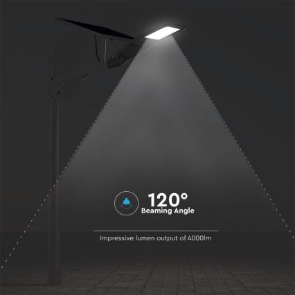 Dimmbare LED-Solar-Straßenleuchte SAMSUNG CHIP LED/50W/6,4V 4000K IP65 + Fernbedienung