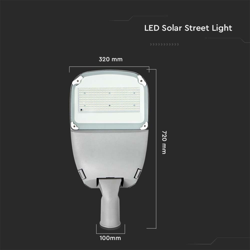 Dimmbare LED-Solar-Straßenleuchte SAMSUNG CHIP LED/50W/6,4V 4000K IP65 30000 mAh + Fernbedienung