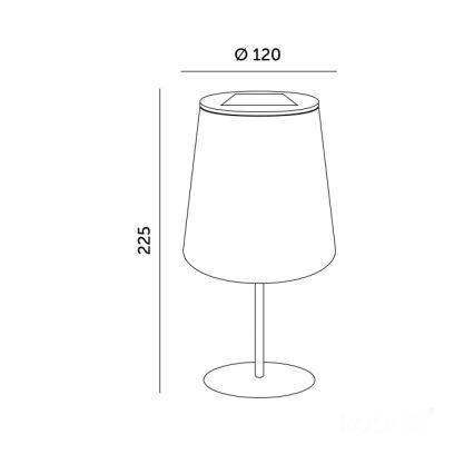 LED-Solar-Tischleuchte LUVETRA LED/1xAA 4000K IP44 200 mAh schwarz