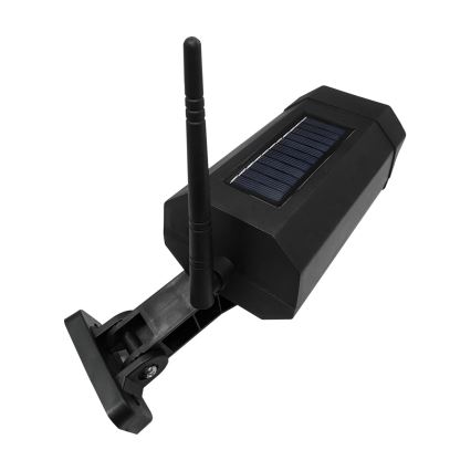LED Solar-Überwachungskamera-Attrappe mit Sensor LED/3,7V 1200 mAh IP44 schwarz + Fernbedienung