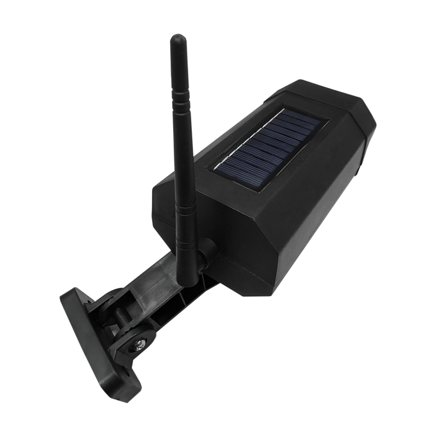 LED Solar-Überwachungskamera-Attrappe mit Sensor LED/3,7V 1200 mAh IP44 schwarz + Fernbedienung