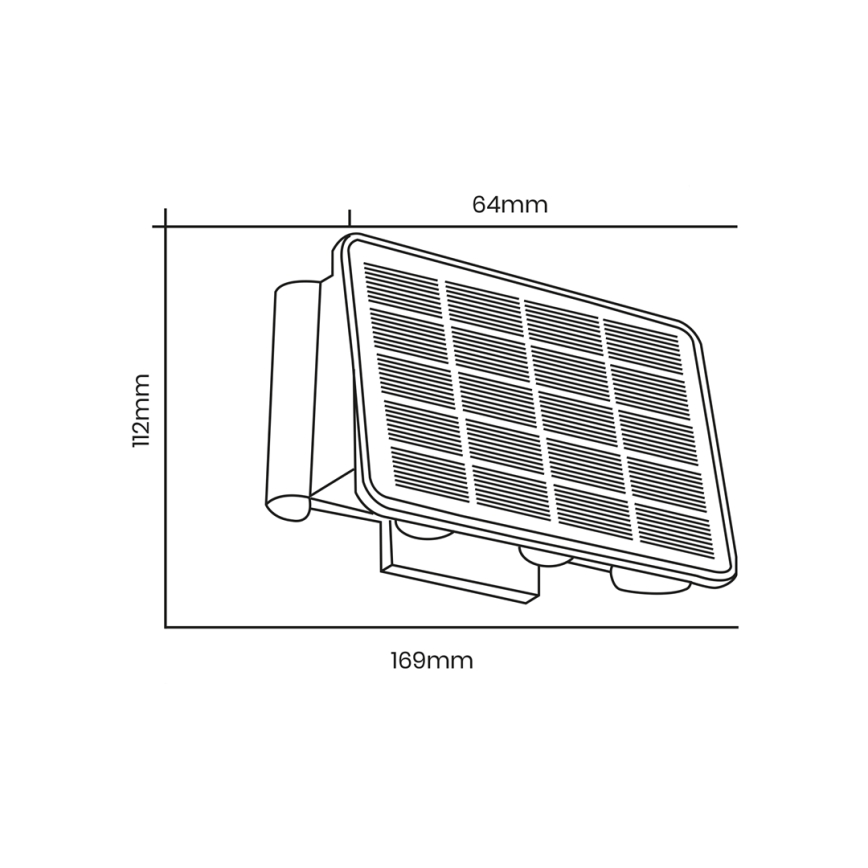LED-Solar-Wandleuchte ALF LED/4W/3,2V 3000K IP54 schwarz