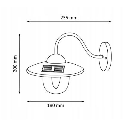 LED-Solar-Wandleuchte DALI LED/1,2V IP44