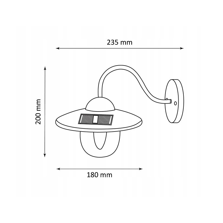 LED-Solar-Wandleuchte DALI LED/1,2V IP44