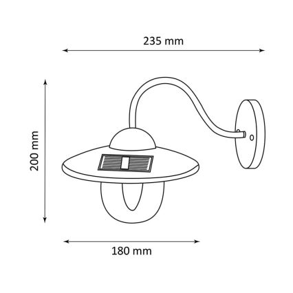 LED-Solar-Wandleuchte DALI LED/1,2V IP44