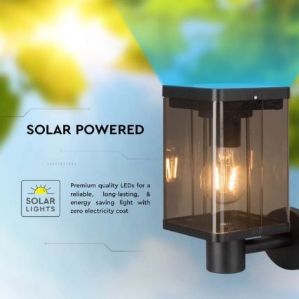 LED-Solar-Wandleuchte für den Außenbereich mit Sensor LED/2,5W/3,7V 3000K IP54 2000 mAh