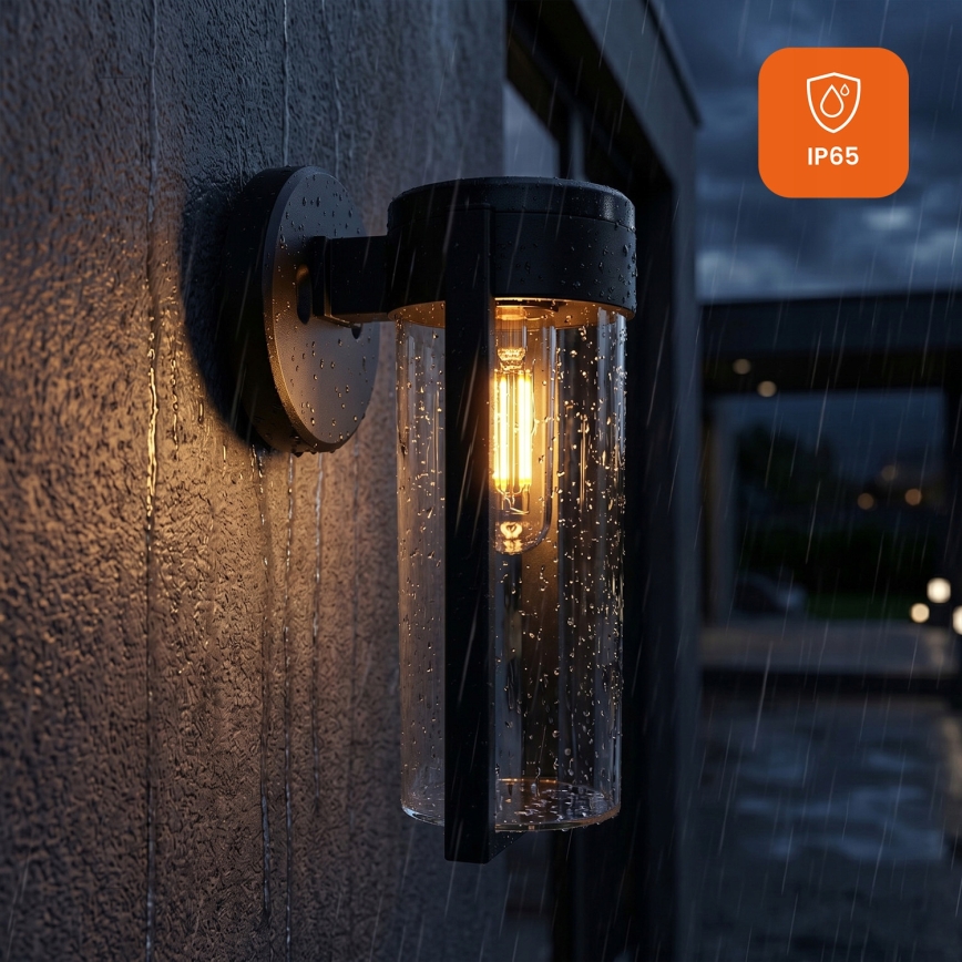 LED Solar-Wandleuchte LED/1W/3,7V 500 mAh IP65 schwarz