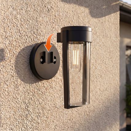 LED Solar-Wandleuchte LED/1W/3,7V 500 mAh IP65 schwarz