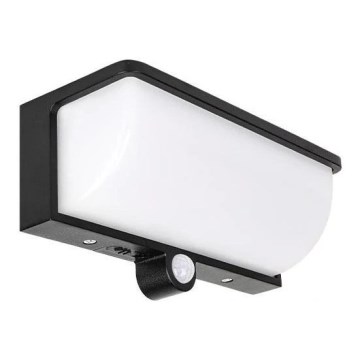 LED-Solar-Wandleuchte mit Bewegungs- und Dämmerungssensor LED/3W/3,7V IP54 1500 mAh schwarz