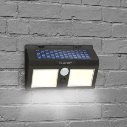 LED-Solar-Wandleuchte mit Sensor 2xLED/2,5W/5,5V IP65