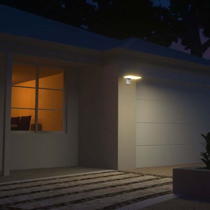 LED Solar-Wandleuchte mit Sensor LED/15W/3,2V 4000K/6000K IP65 6000 mAh Weiß