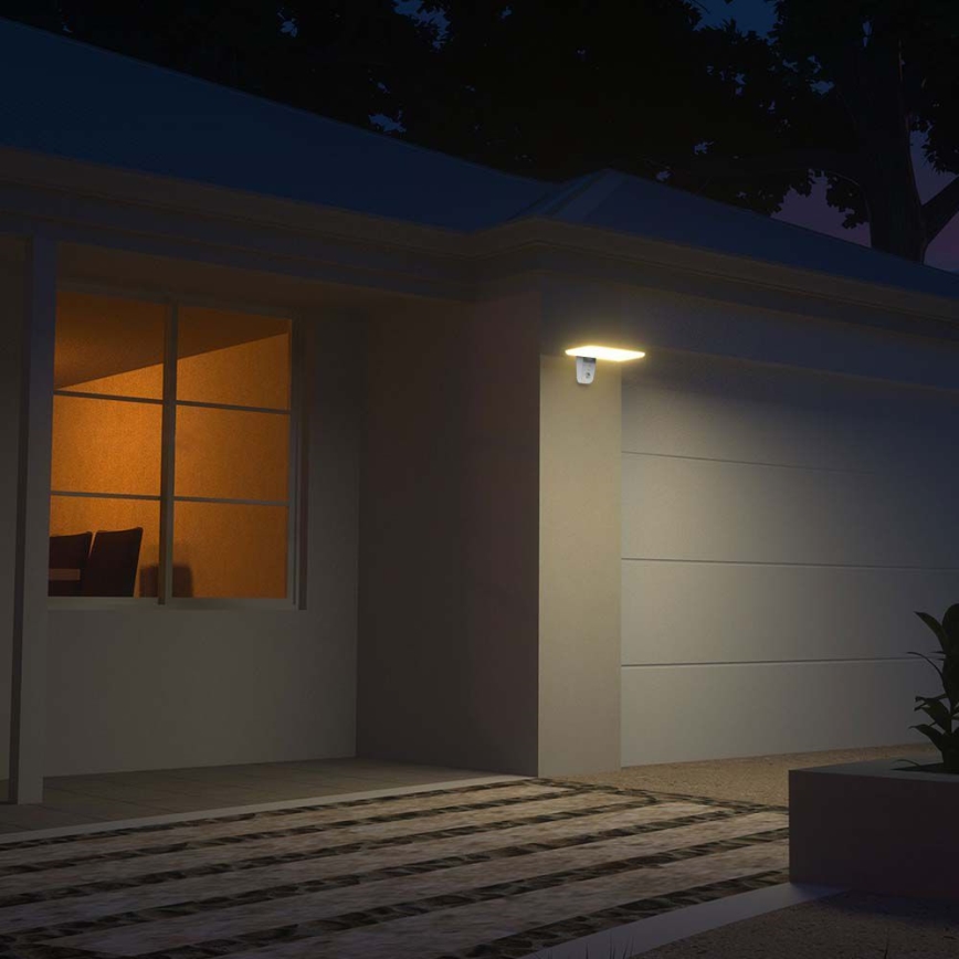 LED Solar-Wandleuchte mit Sensor LED/15W/3,2V 4000K/6000K IP65 6000 mAh Weiß