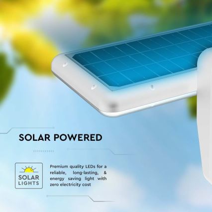 LED Solar-Wandleuchte mit Sensor LED/15W/3,2V 4000K/6000K IP65 6000 mAh Weiß