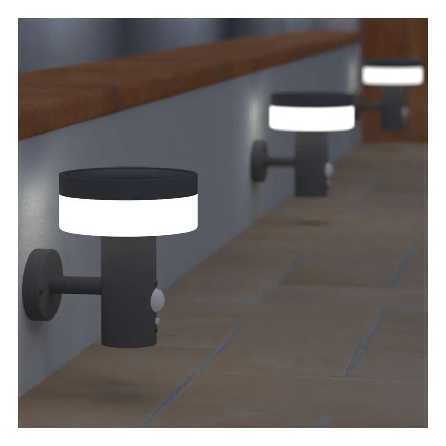 LED Solar-Wandleuchte mit Sensor LED/2W/3,7V 1200 mAh IP44