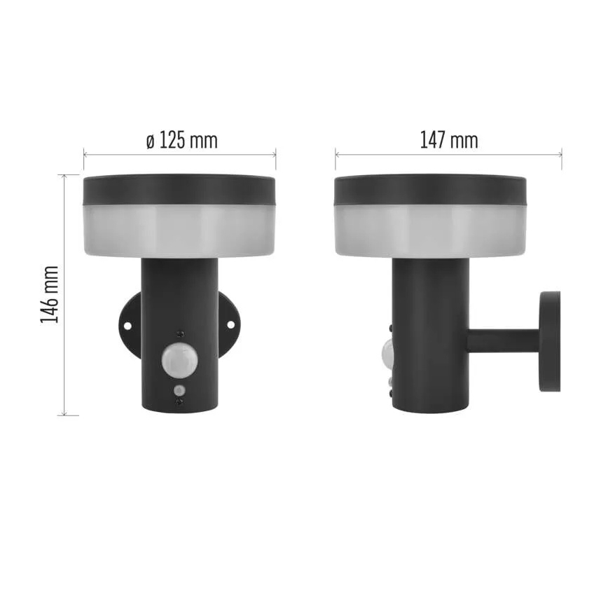 LED Solar-Wandleuchte mit Sensor LED/2W/3,7V 1200 mAh IP44