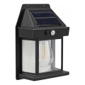 LED-Solar-Wandleuchte mit Sensor LED/3,7V 600 mAh IP44 schwarz
