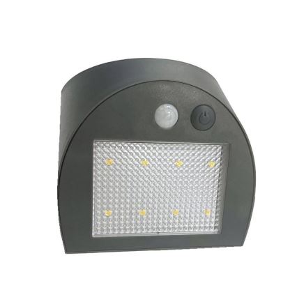 LED Solar-Wandleuchte mit Sensor LED/3W/3,7V 3000/4000K 1200 mAh IP54 anthrazit