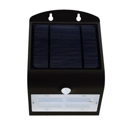 LED Solar Wandleuchte mit Sensor LED/3W/3,7V 3000/4000K IP65 schwarz