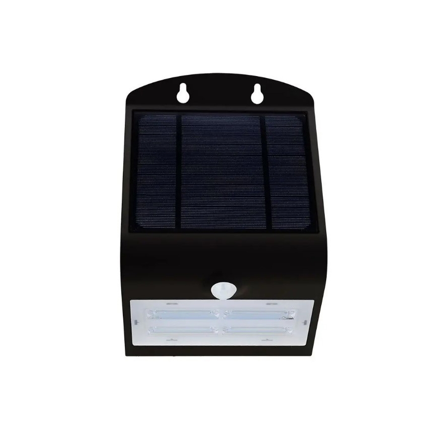 LED Solar Wandleuchte mit Sensor LED/3W/3,7V 3000/4000K IP65 schwarz