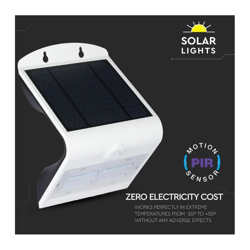 LED Solar-Wandleuchte mit Sensor LED/3W/3,7V 3000/4000K IP65 weiß