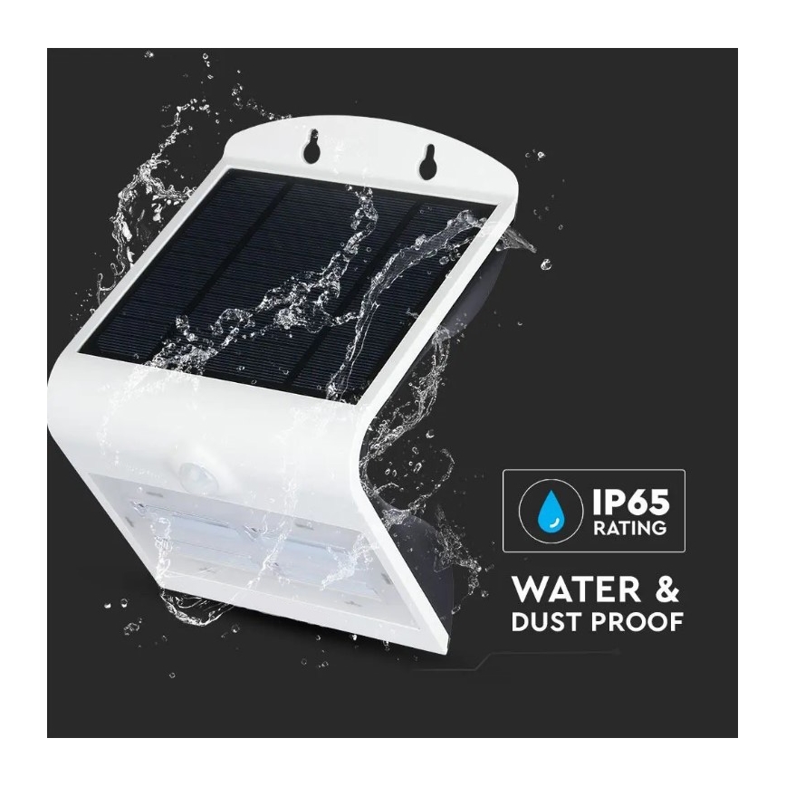 LED Solar-Wandleuchte mit Sensor LED/3W/3,7V 3000/4000K IP65 weiß