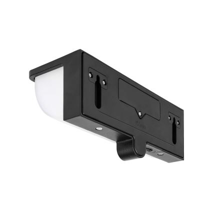 LED-Solar-Wandleuchte mit Bewegungs- und Dämmerungssensor LED/3W/3,7V IP54 1500 mAh schwarz