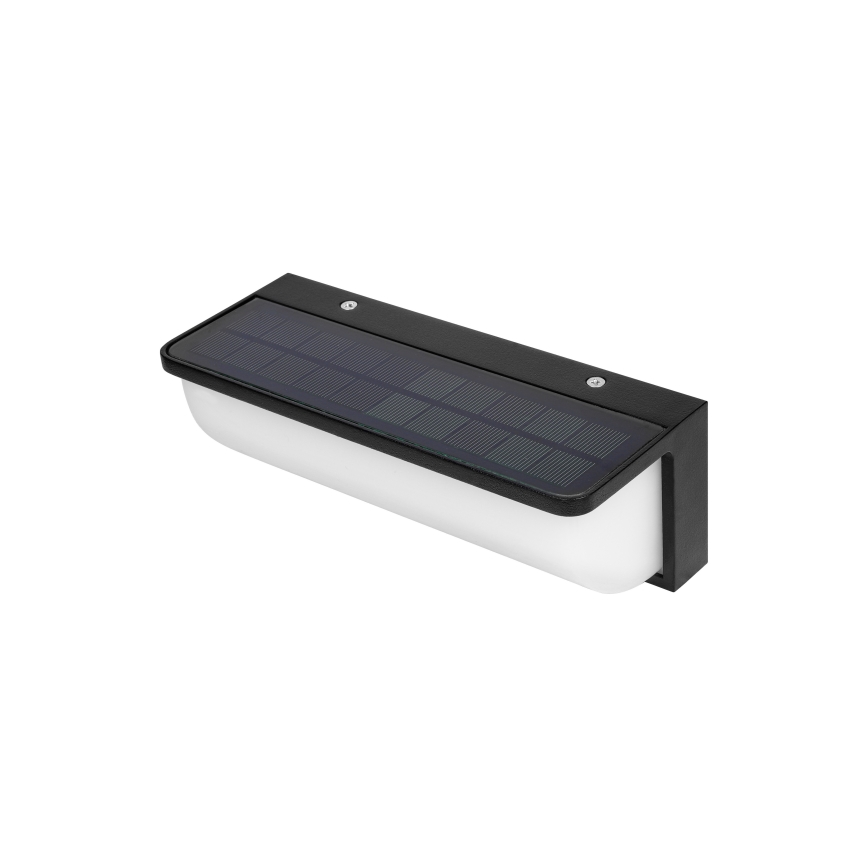 LED-Solar-Wandleuchte mit Bewegungs- und Dämmerungssensor LED/3W/3,7V IP54 1500 mAh schwarz