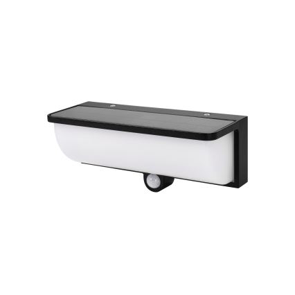 LED-Solar-Wandleuchte mit Bewegungs- und Dämmerungssensor LED/3W/3,7V IP54 1500 mAh schwarz