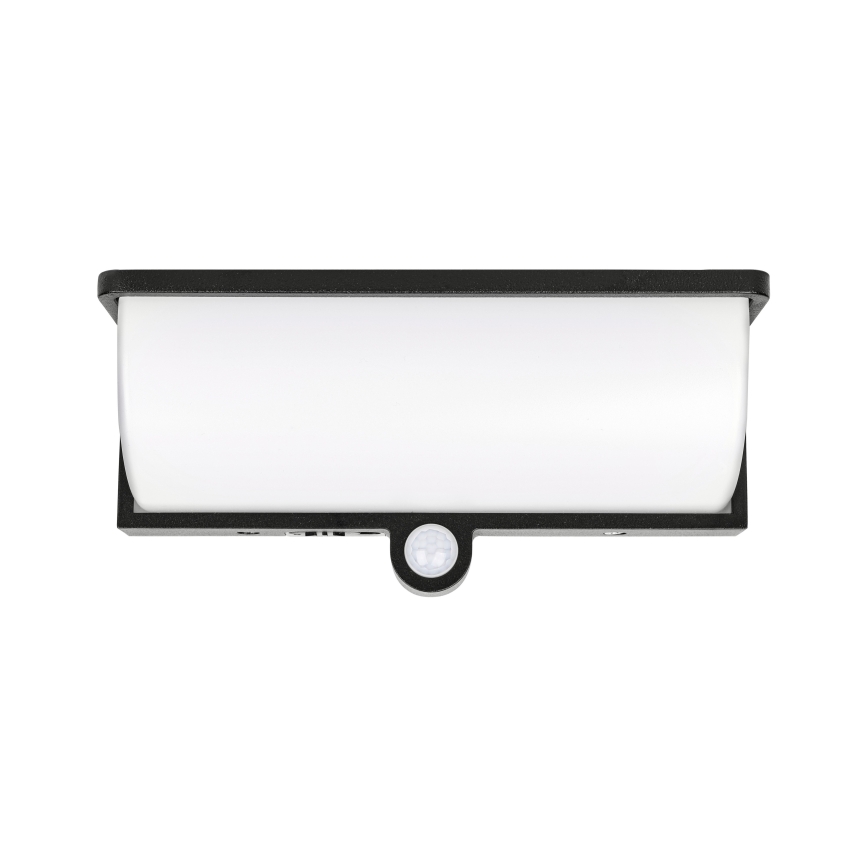 LED-Solar-Wandleuchte mit Bewegungs- und Dämmerungssensor LED/3W/3,7V IP54 1500 mAh schwarz