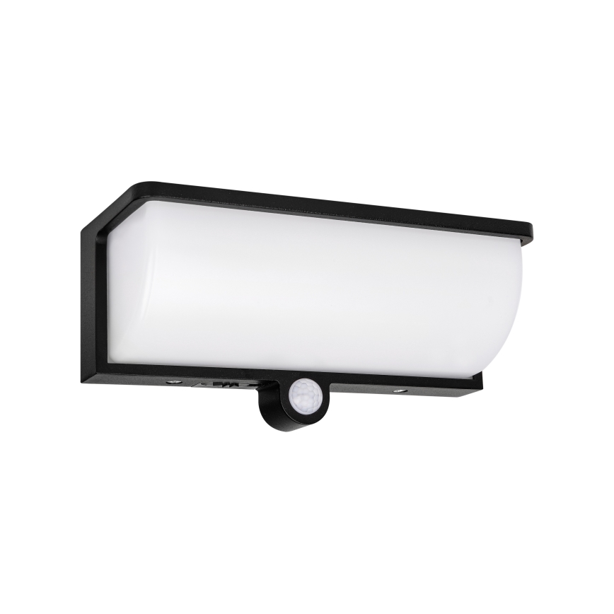 LED-Solar-Wandleuchte mit Bewegungs- und Dämmerungssensor LED/3W/3,7V IP54 1500 mAh schwarz