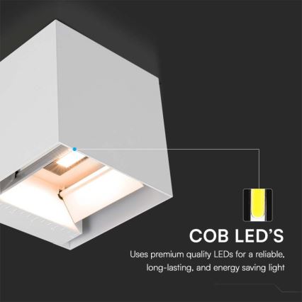 LED Solar-Wandleuchte mit Sensor LED/3W/3,7V IP65 4000K 2600 mAh Weiß