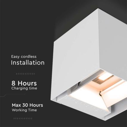 LED Solar-Wandleuchte mit Sensor LED/3W/3,7V IP65 4000K 2600 mAh Weiß