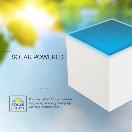 LED Solar-Wandleuchte mit Sensor LED/3W/3,7V IP65 4000K 2600 mAh Weiß