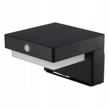 LED Solar-Wandleuchte mit Sensor LED/5W/3,7V 2000 mAh IP44 schwarz
