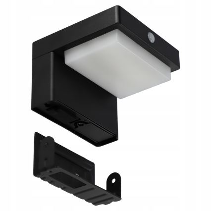 LED Solar-Wandleuchte mit Sensor LED/5W/3,7V 2000 mAh IP44 schwarz