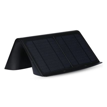 LED Solar-Wandleuchte mit Sensor LED/7W/3,7V 4000K IP65 schwarz