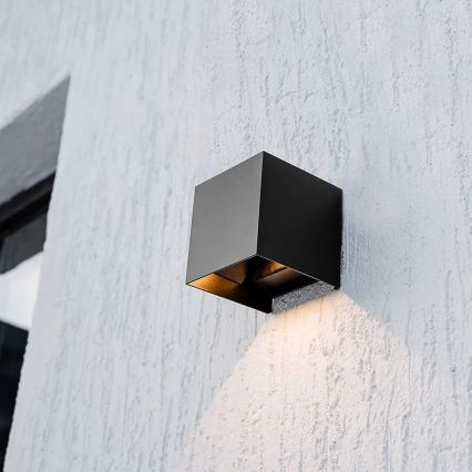 LED Solar-Wandleuchte mit Sensor LED/9W/3,7V 3000/4000/5000K IP65 2600 mAh schwarz
